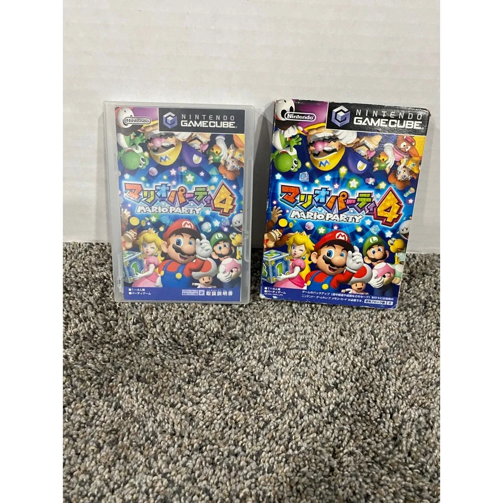 Nintendo Mario Party 4 Video Game Japanese Import Good CIB GameCube OS